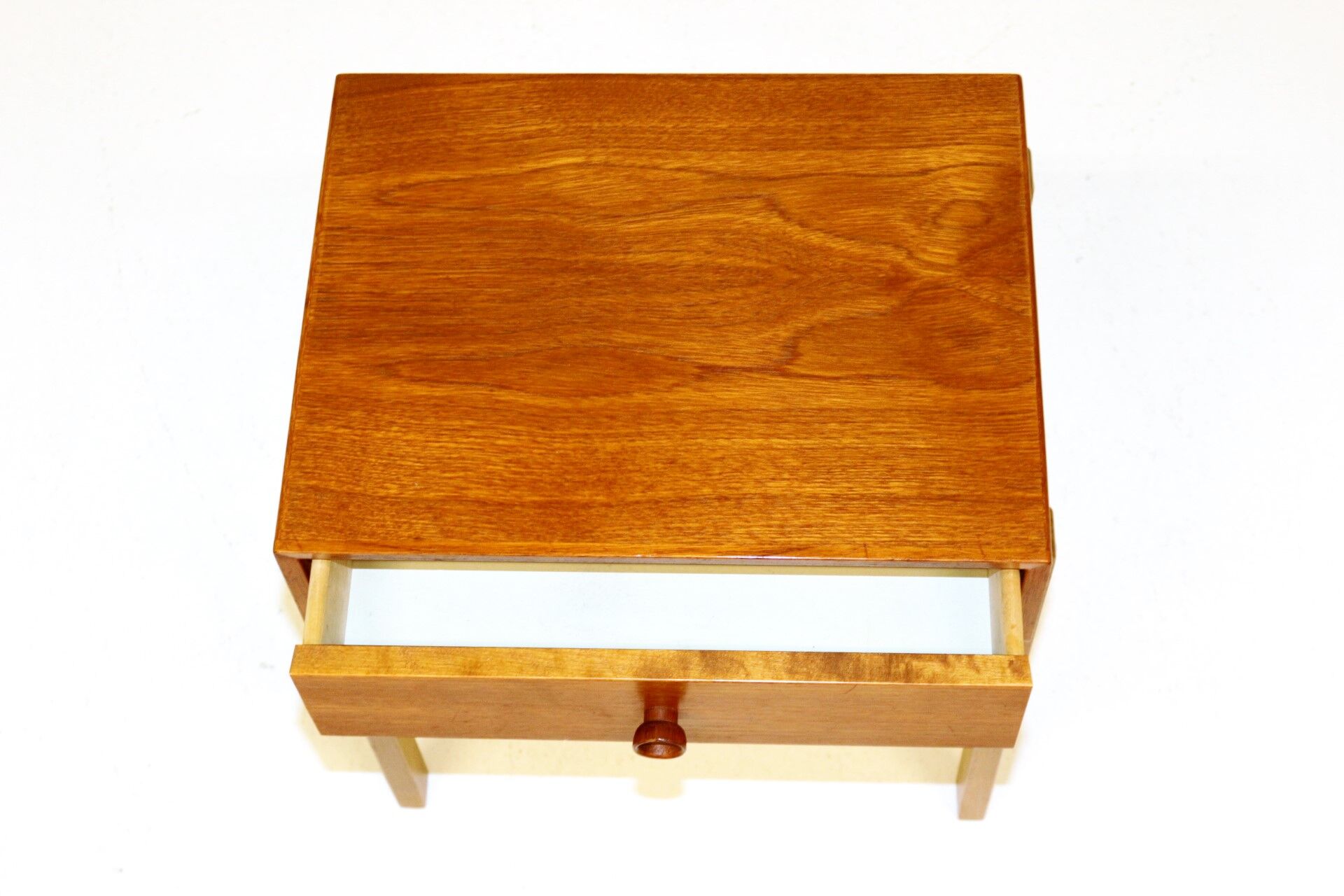 Teak and beech bedside table, Sweden, 1960