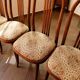 Ensemble de quatre chaises TON en bois courbé des années 1970 avec revêtement floral