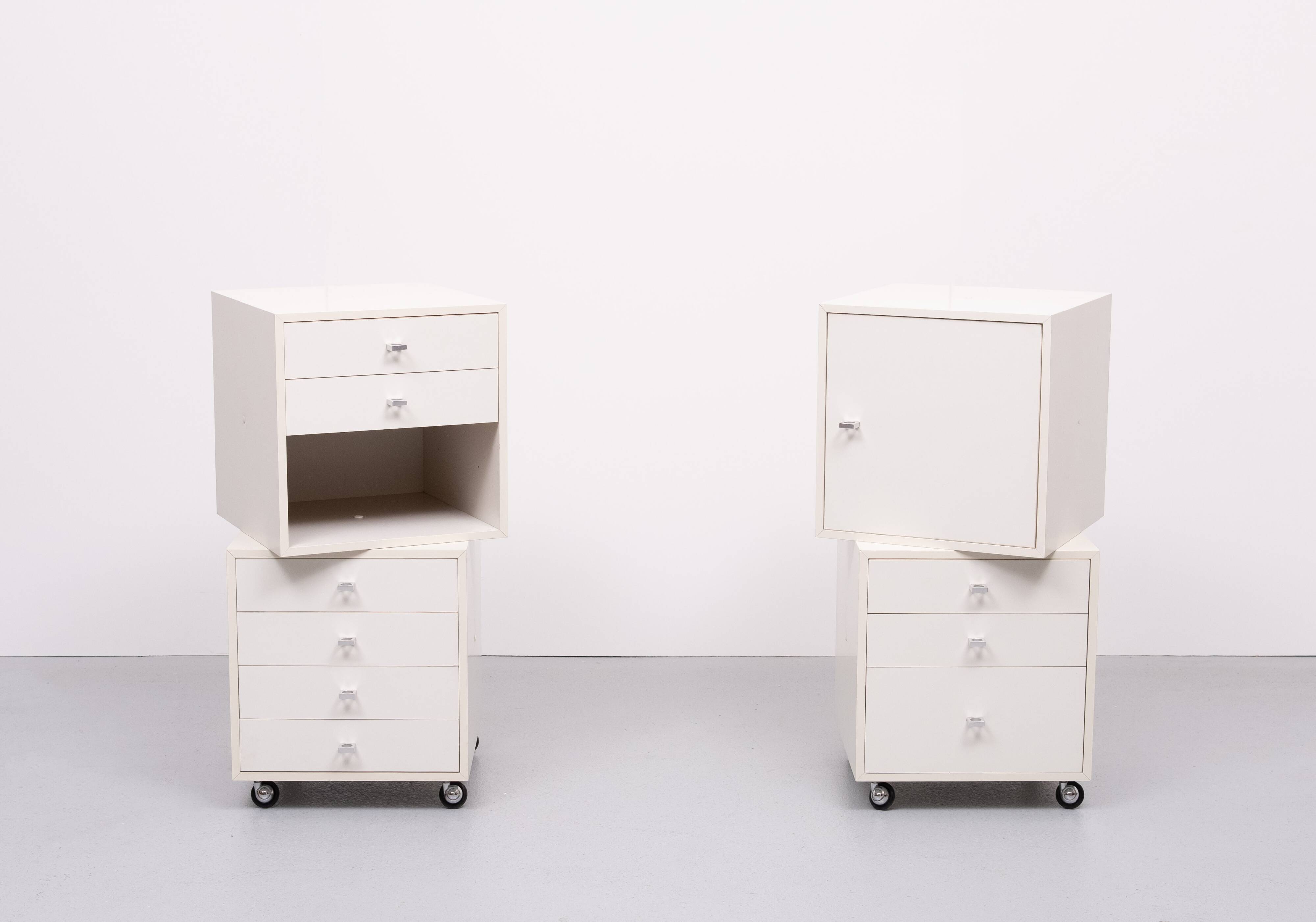 Pair of Q BUS cabinets by Cees Braakman for Pastoe, 1960s