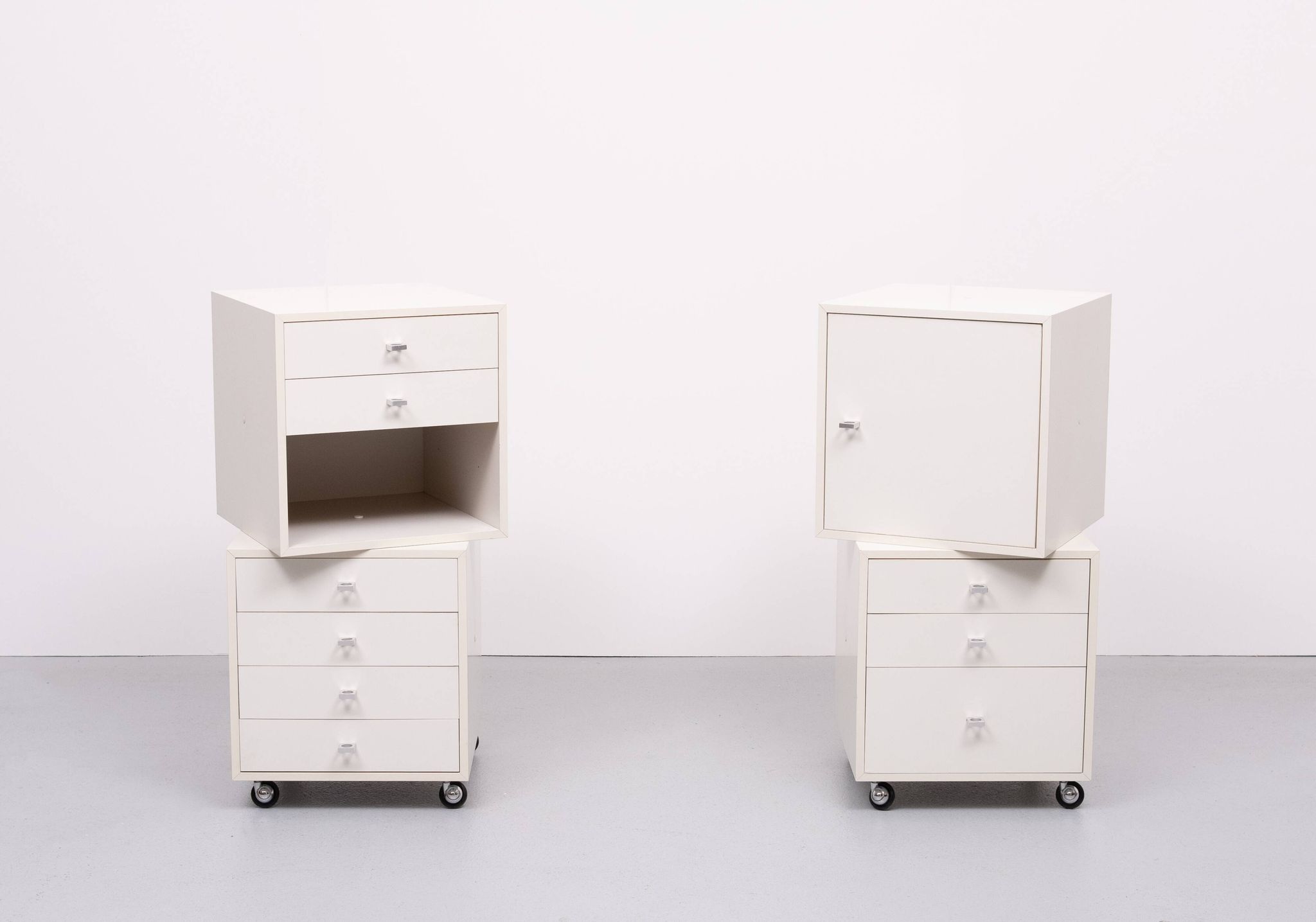 Pair of Q BUS cabinets by Cees Braakman for Pastoe, 1960s