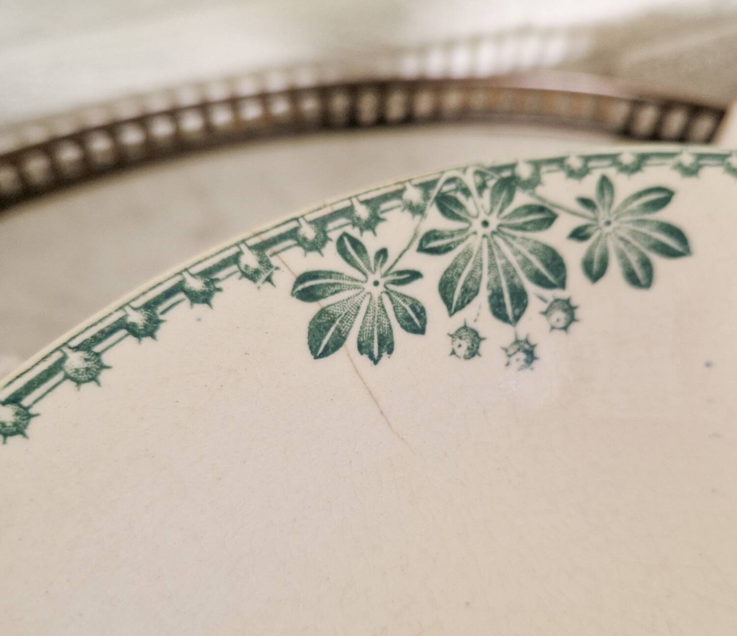 Vintage Terre de Fer compote bowl, Harlem model