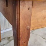 Old rustic farm table, one drawer - 1m30