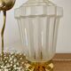 Vintage art deco globe table lamp in frosted glass