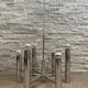1970 stainless steel modernist chandelier