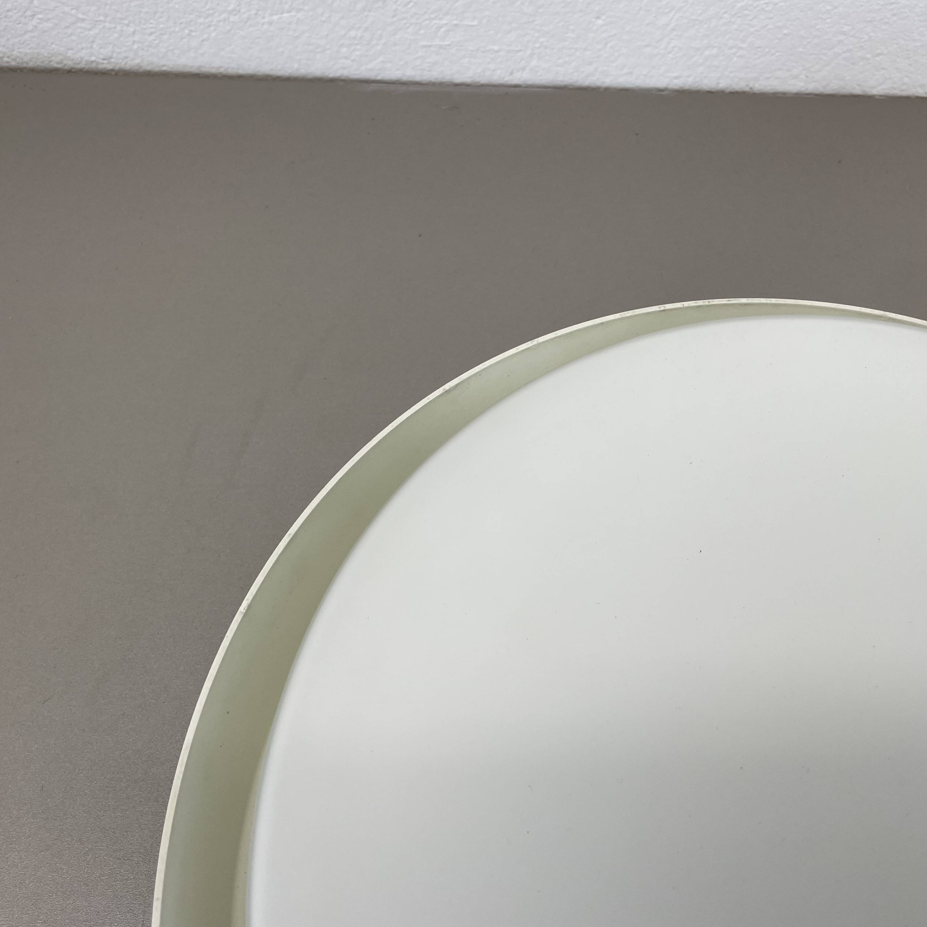 Minimalist  metal and glass flushmount wall light by bega lights, germany, 1980s