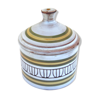 Scandinavian style ceramic lidded pot by Michel Barbier, Vallauris