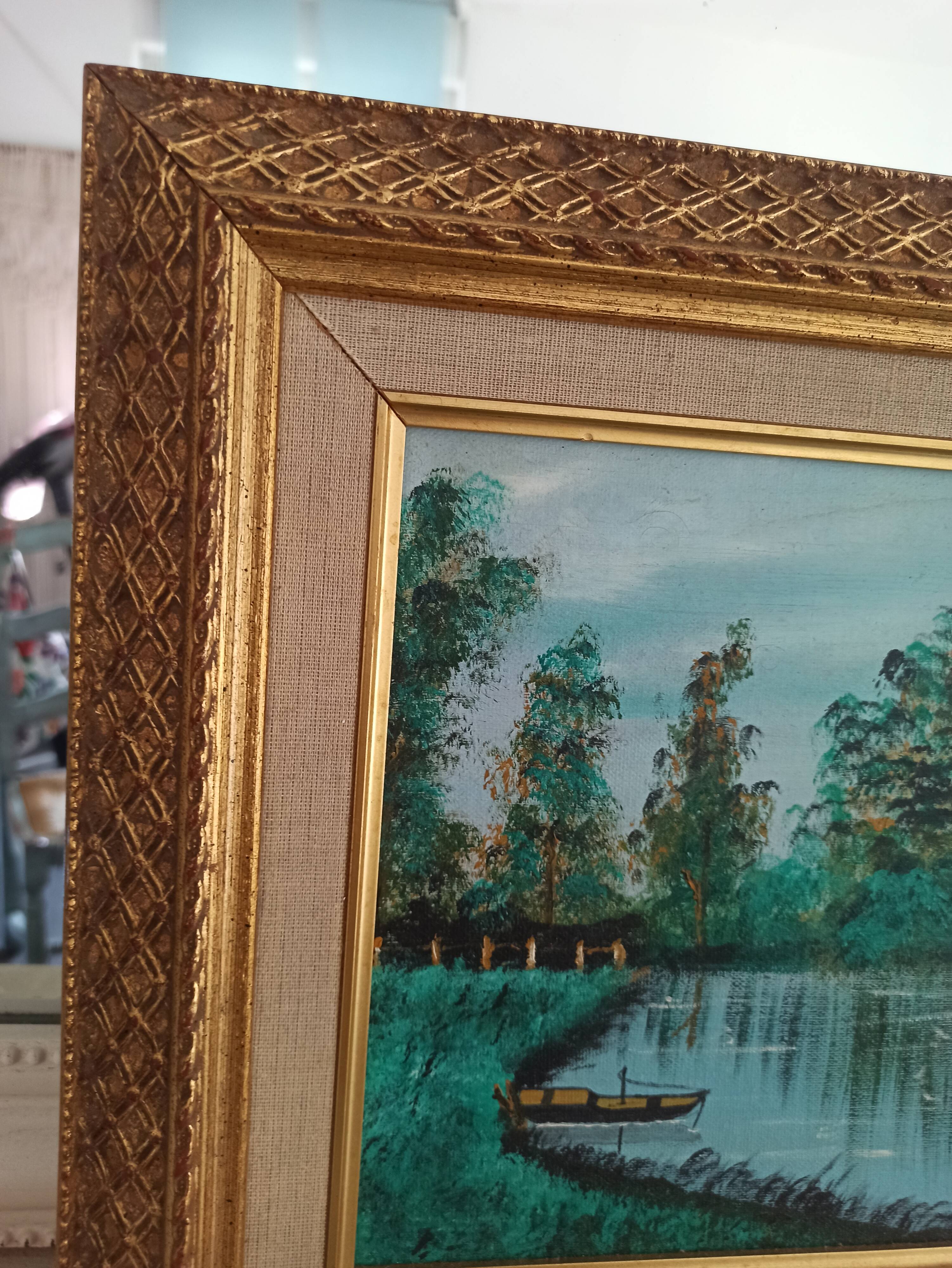Oil painting with a beautiful quality frame.