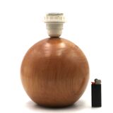 Blonde wooden ball lamp, 1970s