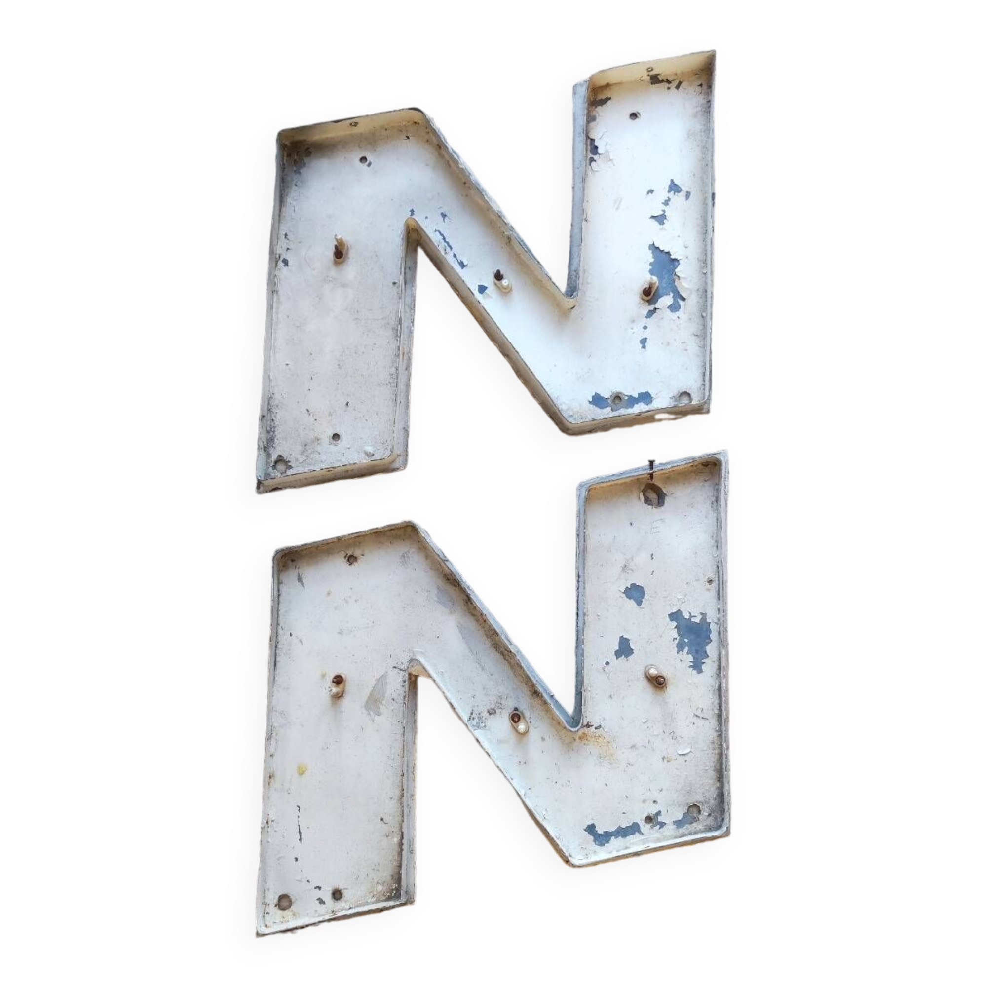 Old metal sign letter