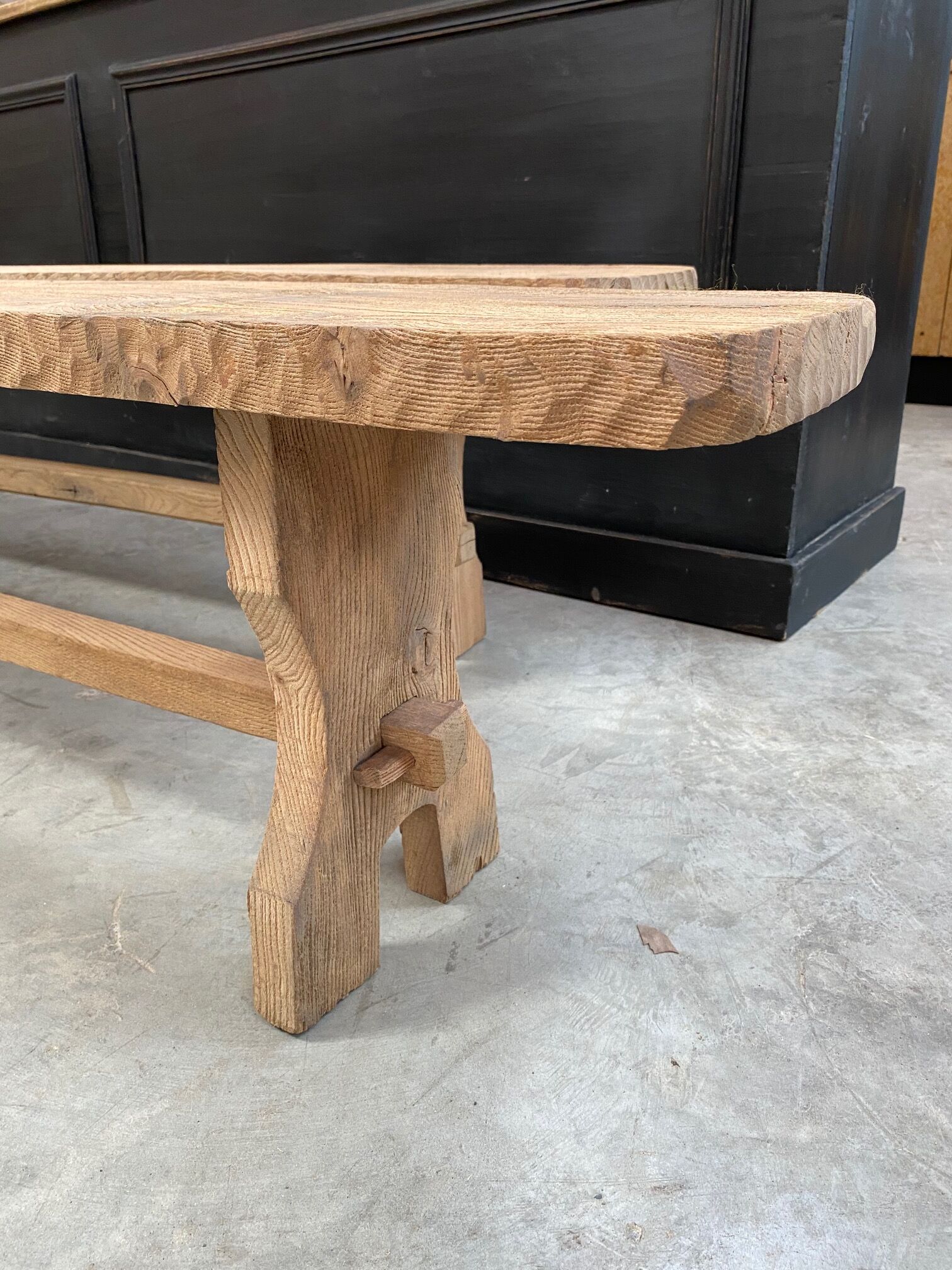Pair of elm benches