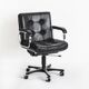 Vintage leather armchair. Swivel, on casters, multi-position. Norway, 1970s.