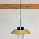 Scandinavian hanging lamp, brass and glass 1950