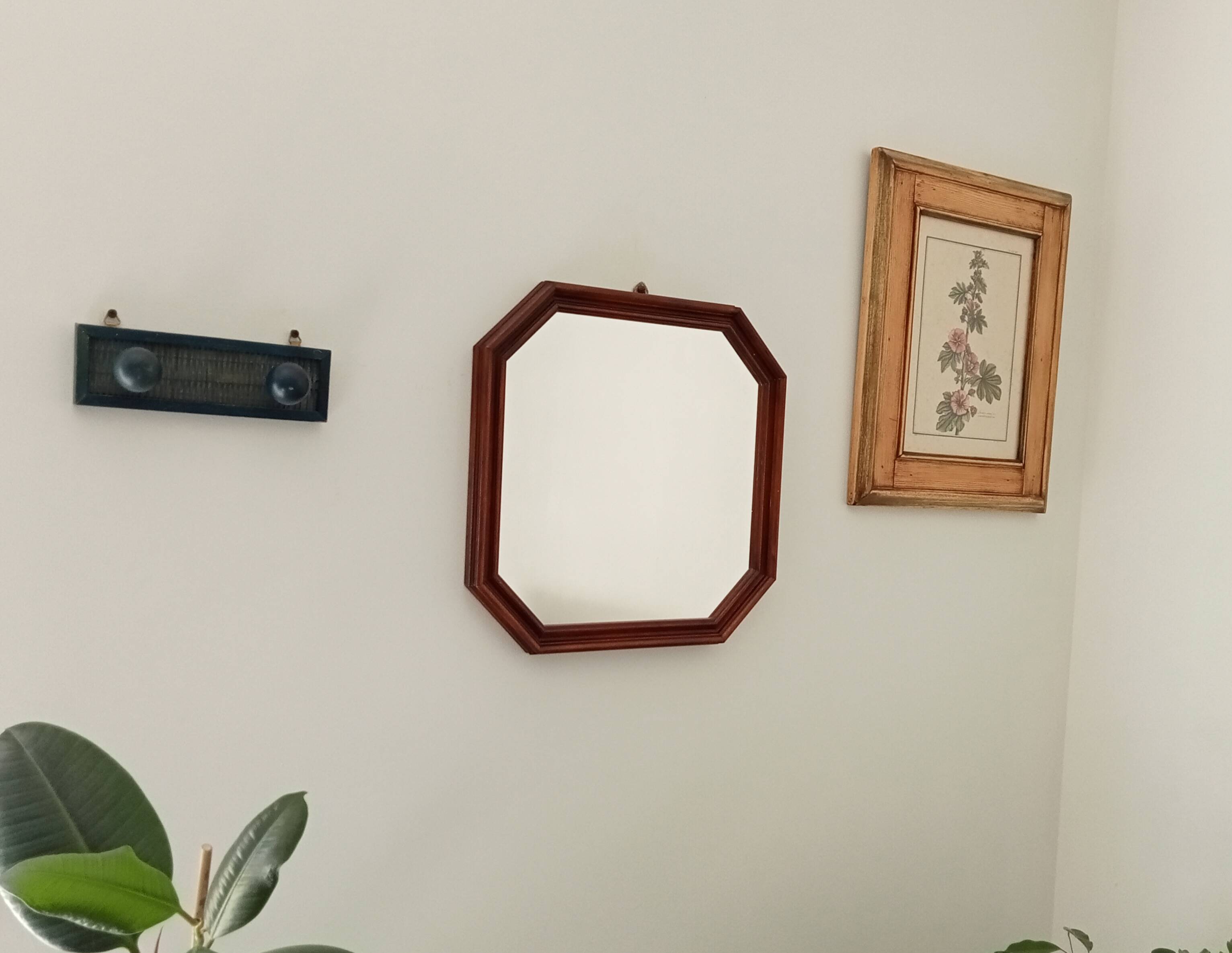 Vintage Italian octagonal mirror from the 60s