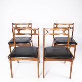A set of four dining room chairs of teak of danish design, 1960s