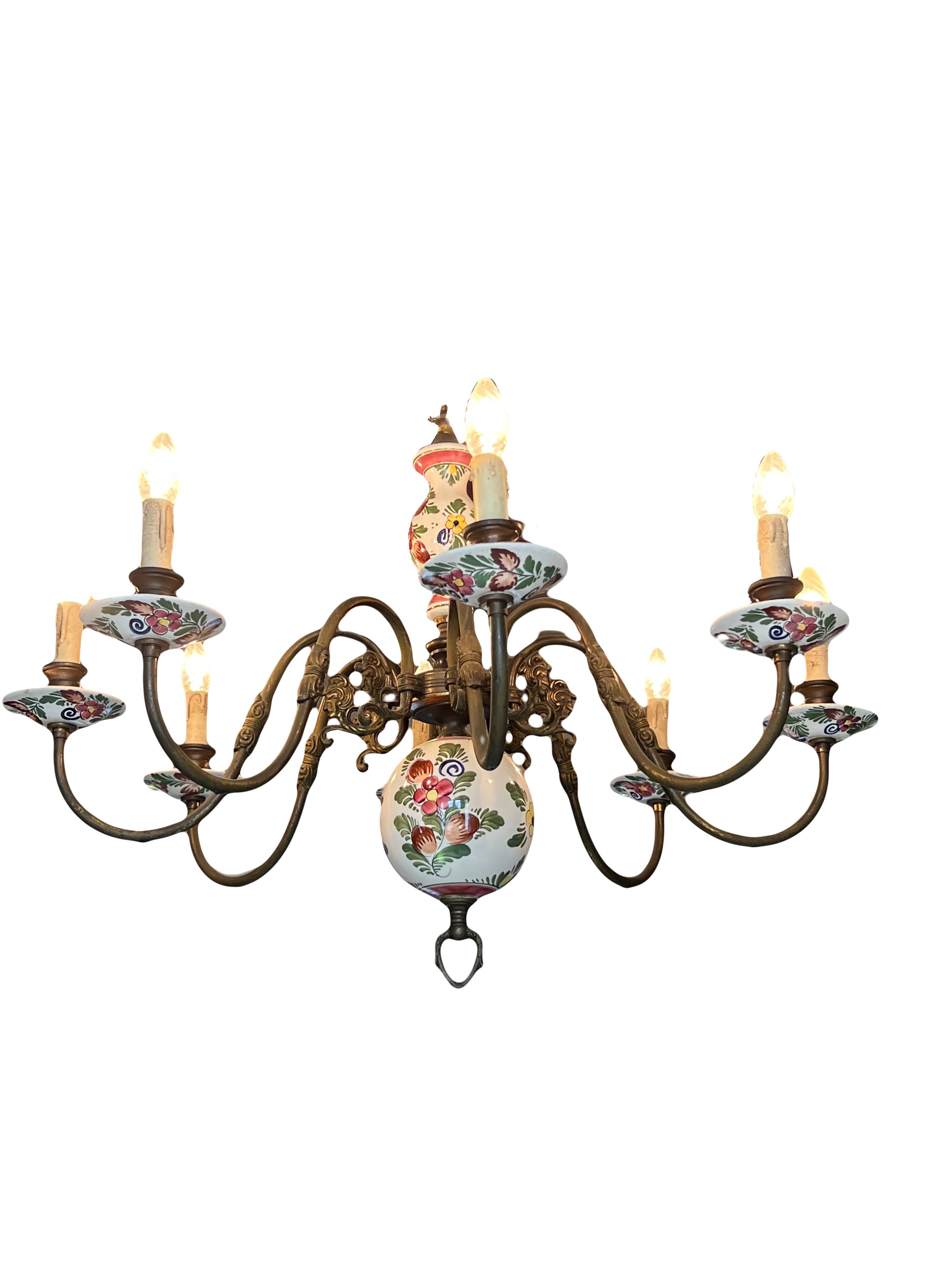 Lustre hollandais en porcelaine