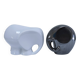 Two iridescent black and white ceramic elephants design