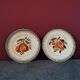 Slip fruit plates Faience New Givors