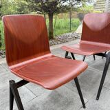 Set of 4 Galvanitas Thur-Op Seat Model S22 chairs from the 60s