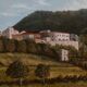 Oil on canvas by Michèle Culpo June 85 mountain landscape 20th century