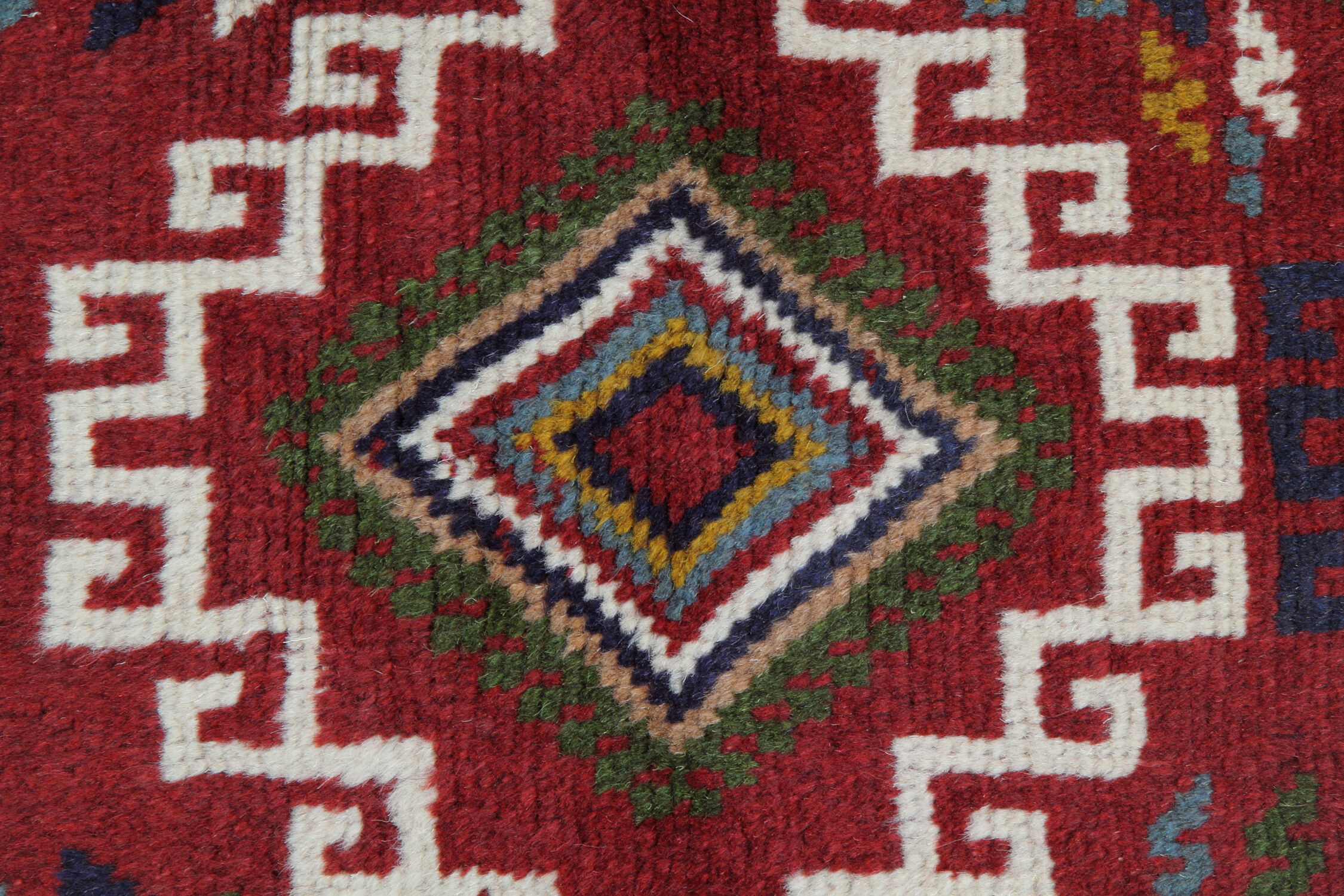 Red wool tribal runner rug long handmade oriental wool carpet rug 61x190cm