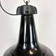Industrial black pendant factory lamp with cast iron top, 1970s