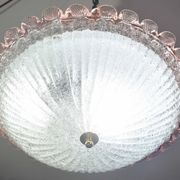 Precious Italian pink Murano glass ceiling fixture, Murano, 1970