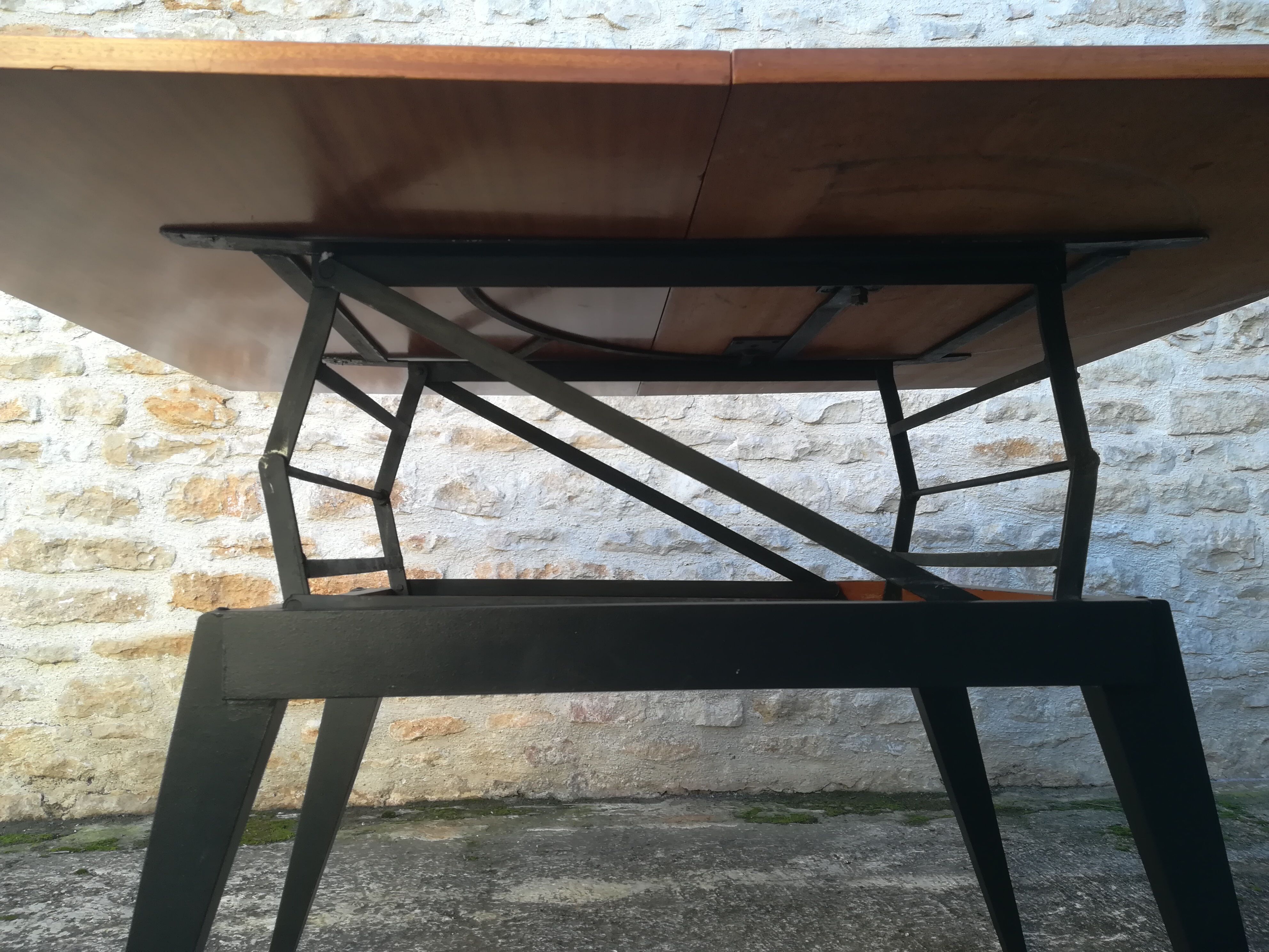 Modular teak coffee table Albert Ducrot