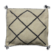 Coussin berbère kilim blanc et noir