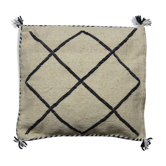 White and black Kilim Berber cushion