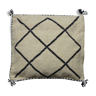 White and black Kilim Berber cushion