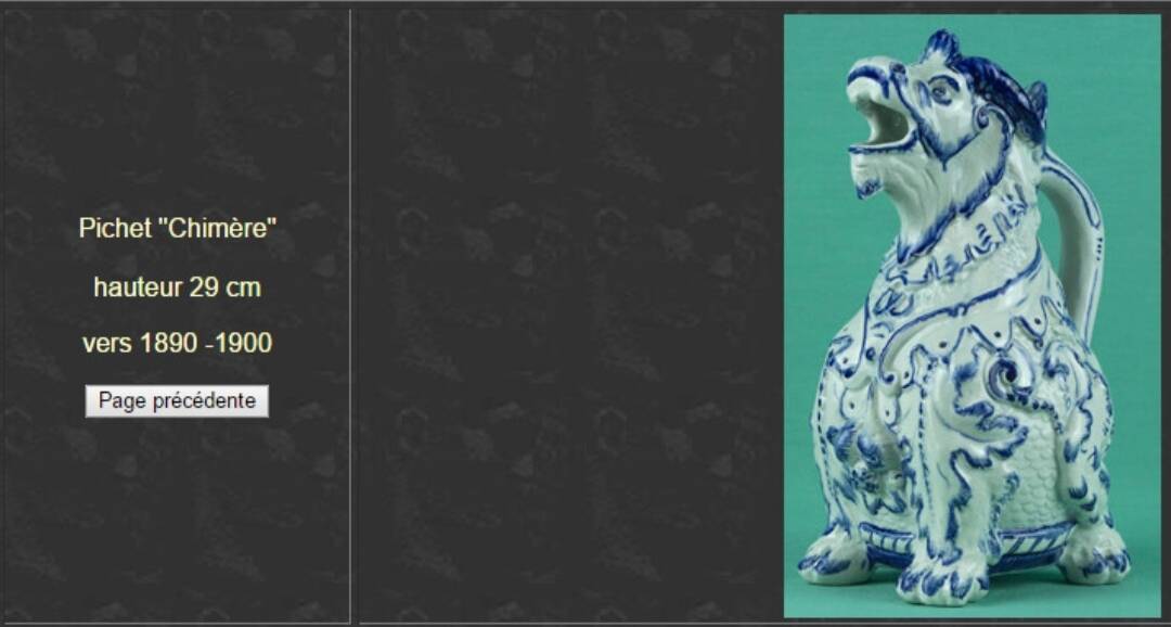 Aquamanil Pitcher with Chimera by Émile Gallé, 1890-1900