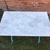 Polished marble bistro table