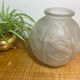 Art Deco ball vase 1930 in molded and pressed frosted glass