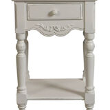White bedside table