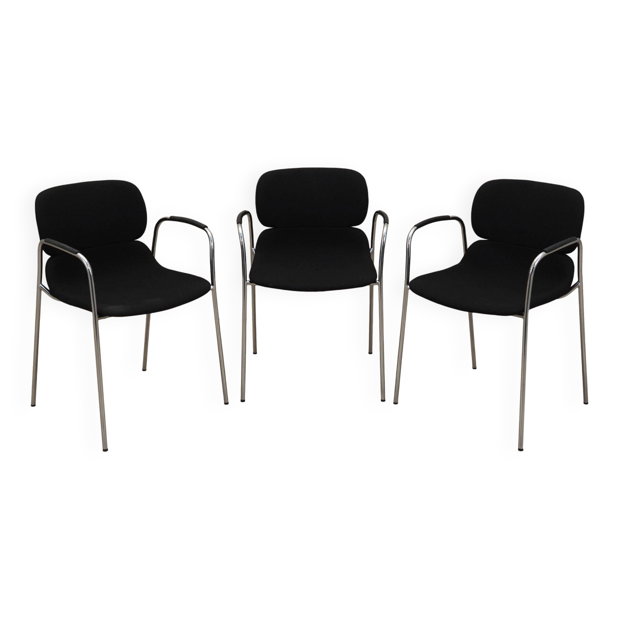Set of three chairs, Italian design, 1970s, production: Italy
