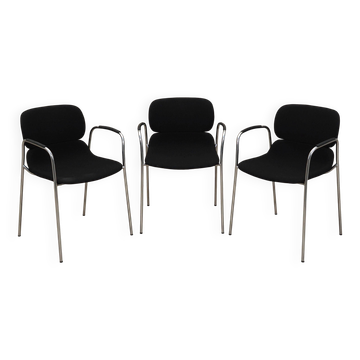 Set of three chairs, Italian design, 1970s, production: Italy