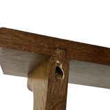 Ensemble vintage de 3 étagères murales en chêne, style minimaliste