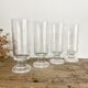 4 vintage champagne flutes