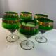 6 vintage Venetian glasses