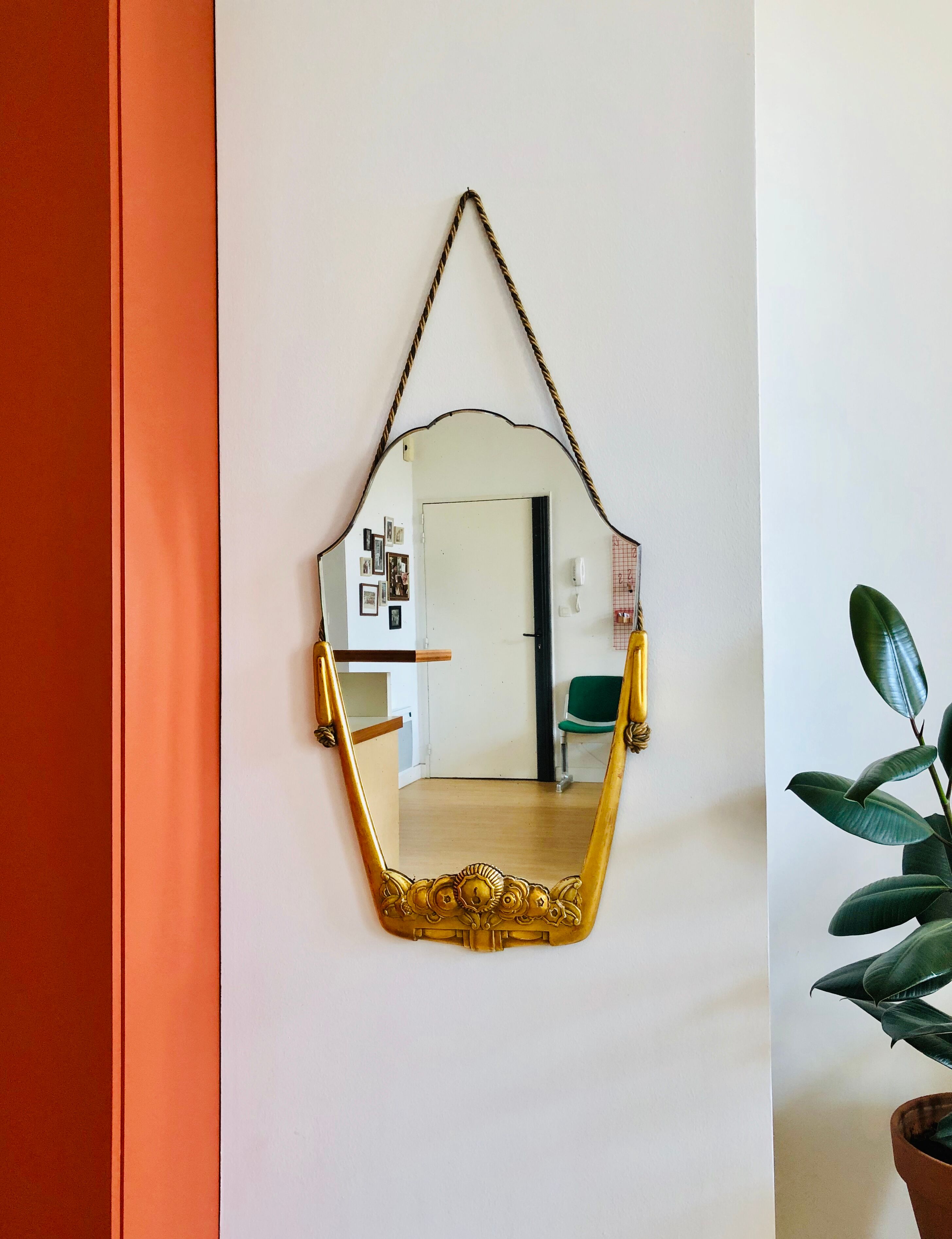 Art deco wall mirror - 77 x 47 cm