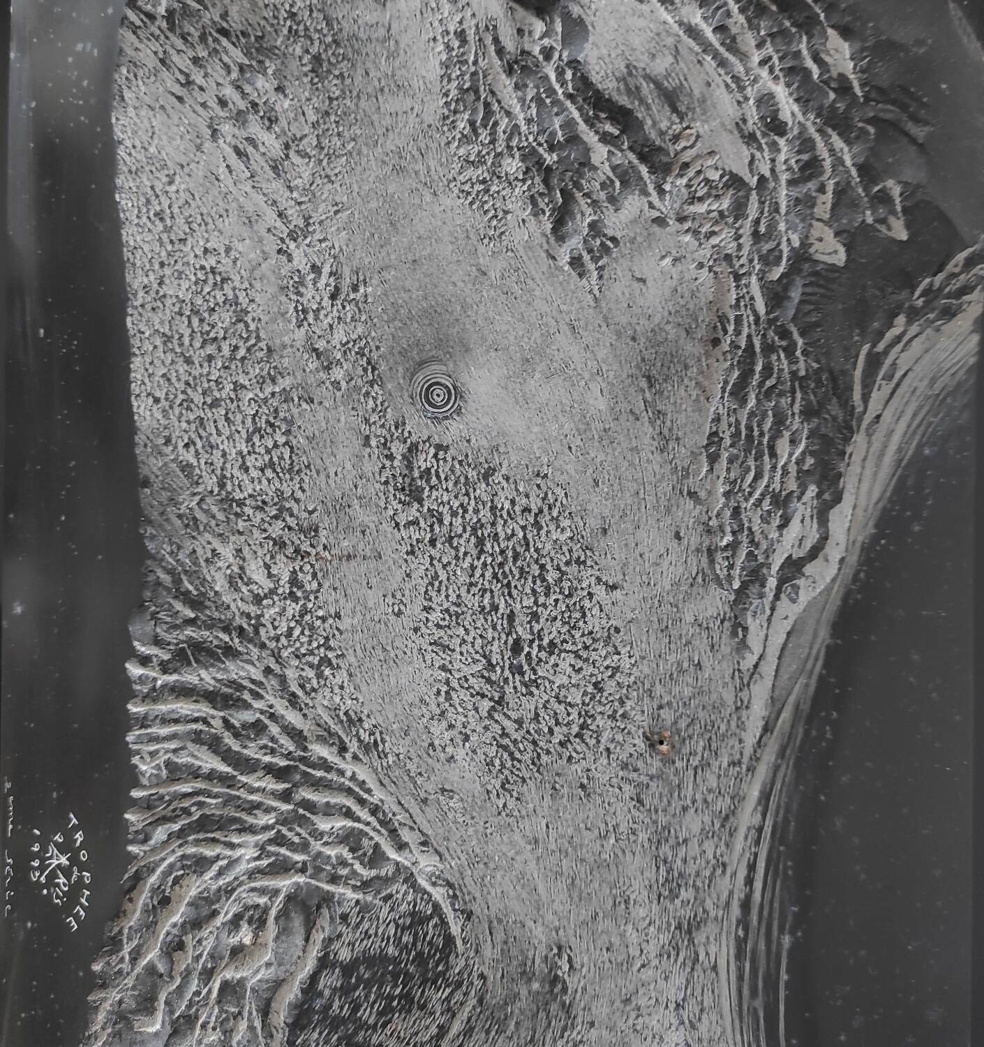 Black marble sculpture