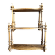 Antique turned wooden shelf with three levels, around 1900.