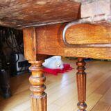 Rustic oak table 1930 with flap
