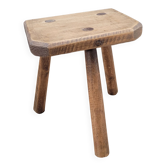 Tabouret tripode rectangle coins coupés
