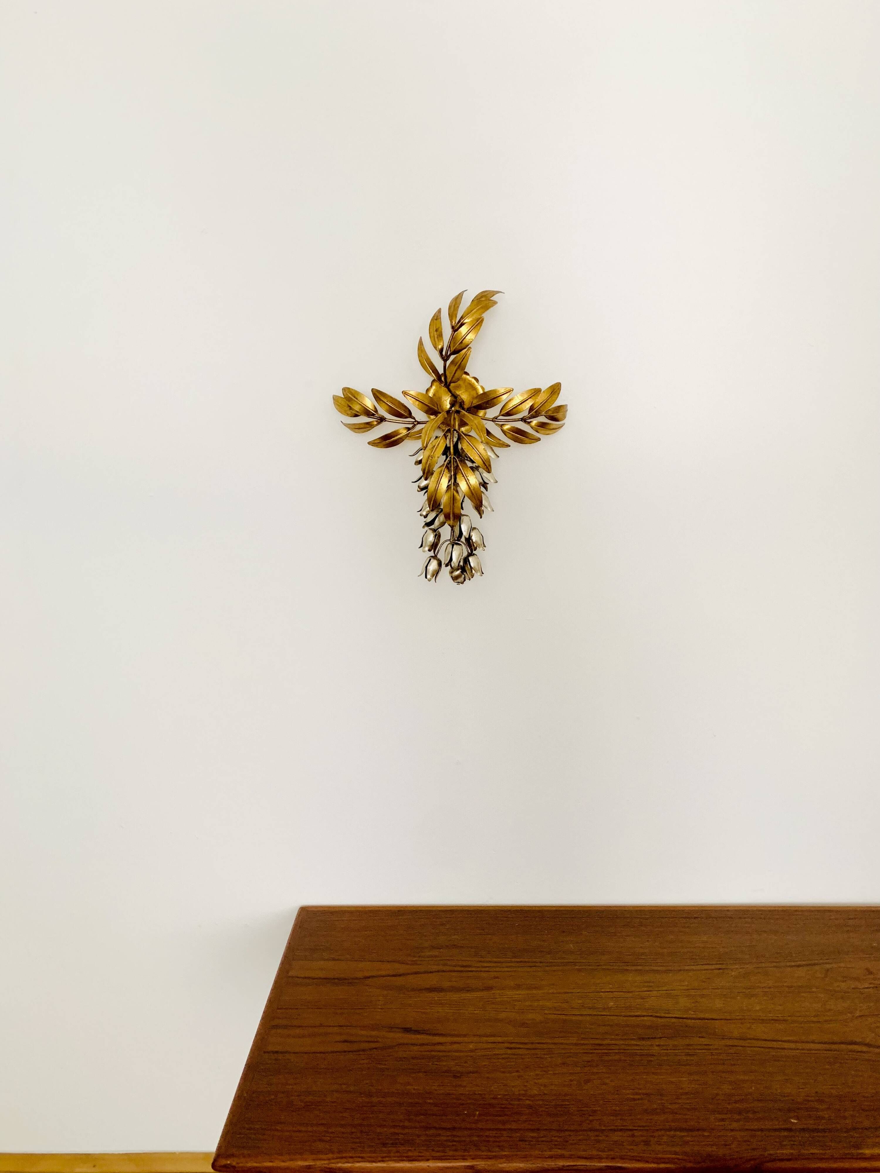 Set of 2 Amazing Italian Hollywood Regency Gilded Wall Lamps by Hans Kögl