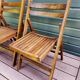 Ensemble de 3 chaises pliantes en hêtre