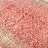 7x9 Red & Yellow Floral Persian Vintage Rug, 206x290Cm