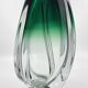 Vintage Val St Lambert green blown glass ovoid vase, Belgium