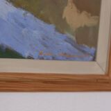 Original Swedish Oil on Panel – “House and Stream” by Pelle Nilsson, Dated