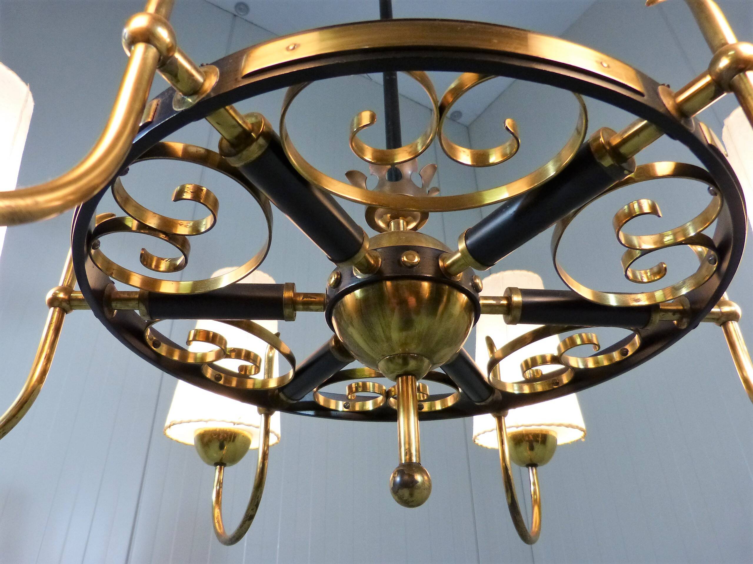 Large brass chandelier Finland 1950’s